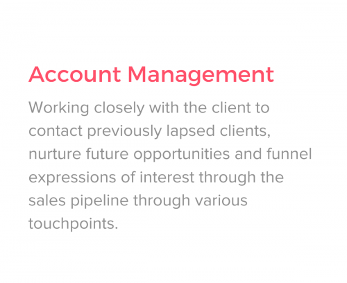 appointment setting and account management services